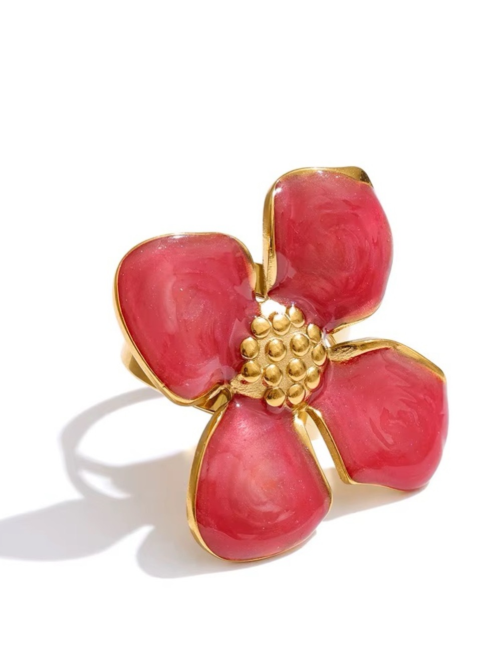 Multi-Color Cluster Stone Statement Ring - Gold - Picture 3 of 5